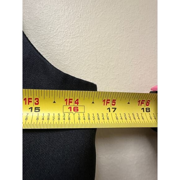 Badgley Mischka Navy Blue Black Wedding High Low Gown Dress Size 10 Flawed - Picture 12 of 16